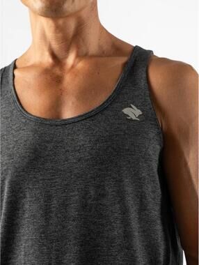 Rabbit Men's Race Pace Tank Top Size Large Lightweight Running Classic Grey
